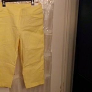 Yellow Capri pants brand new